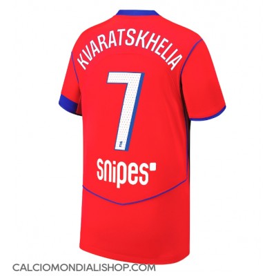Maglie da calcio Paris Saint-Germain Khvicha Kvaratskhelia #7 Terza Maglia 2025-26 Manica Corta Maglie da calcio Paris Saint-Germain Khvicha Kvaratskhelia #7 Terza Maglia 2025-26 Manica Corta